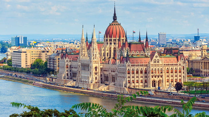 The Parliament Building in Budapest, Hungary